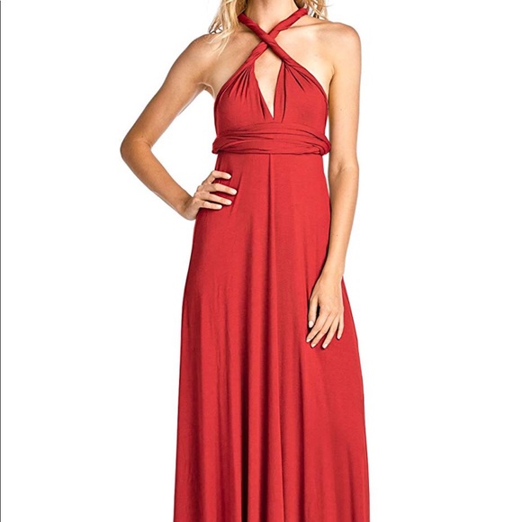 red multiway maxi dress